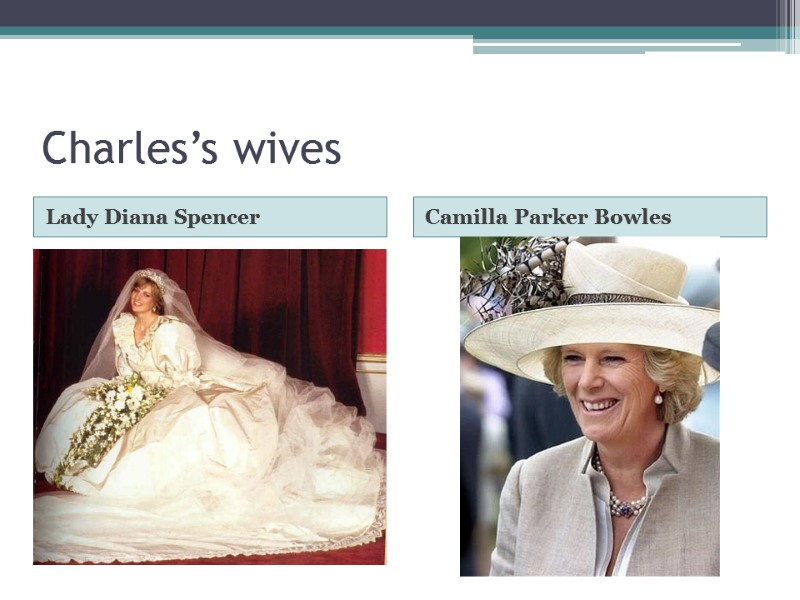 Charles’s wives Lady Diana Spencer Camilla Parker Bowles